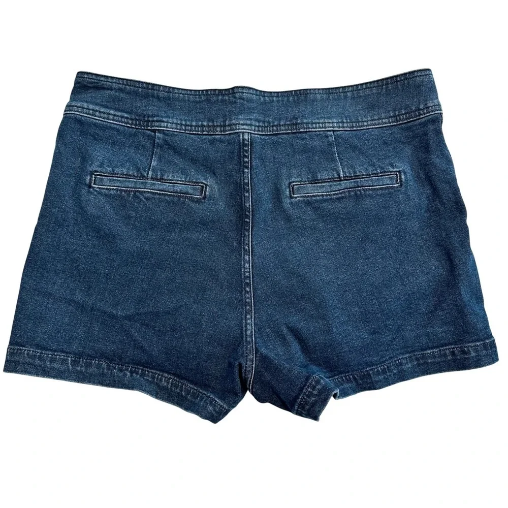 Gap Women's High Rise Stride Short Denim Indigo Blue Size 33 16R NWT Cargo Style